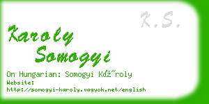 karoly somogyi business card